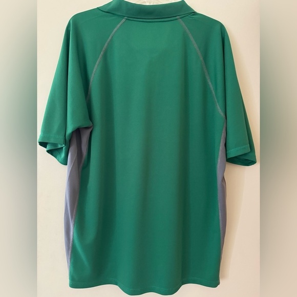 MOHEEN Men’s Cool Dri Polo Golf Shirt. Short Sleeve, Green And Gray. Size XL - Picture 2 of 5